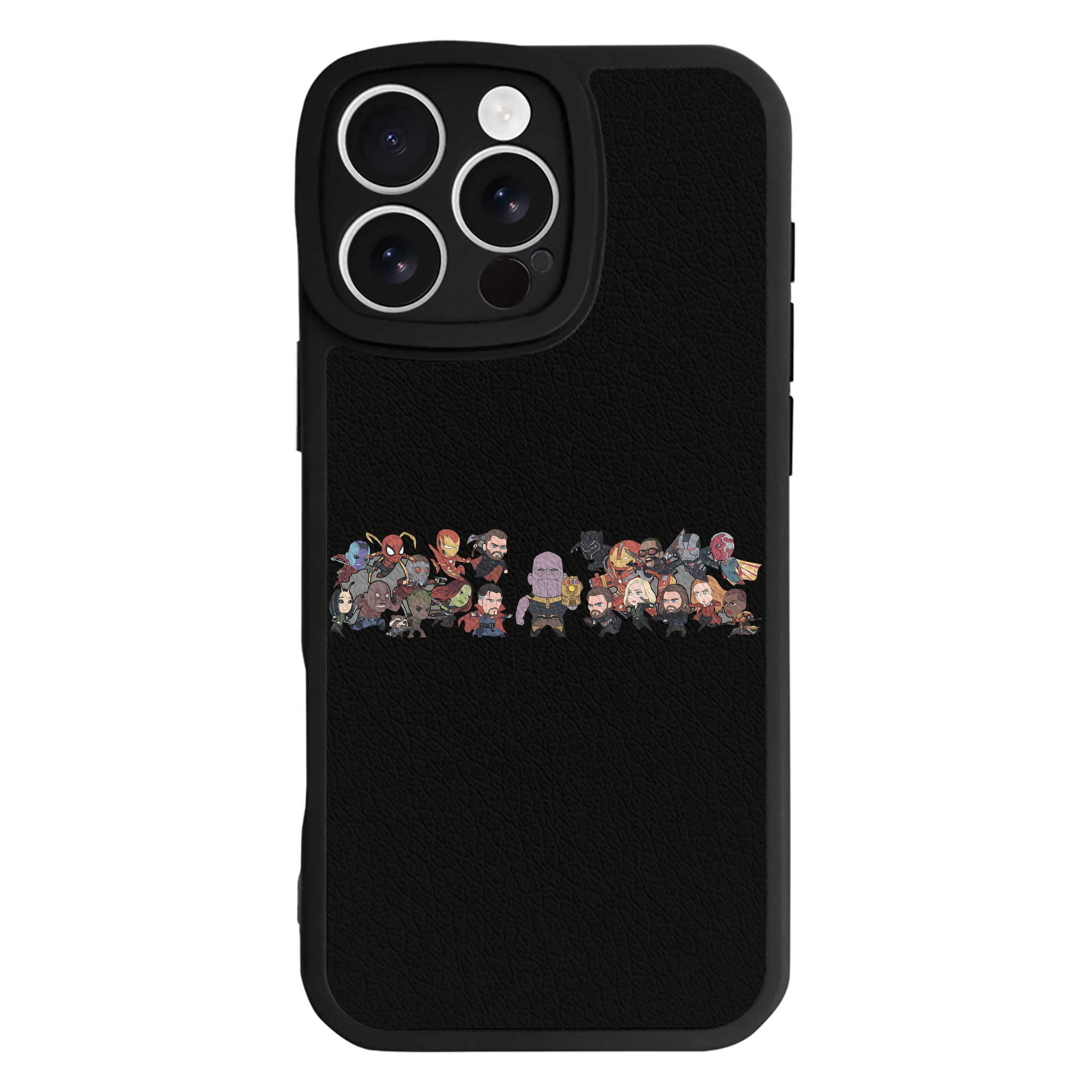 （画像用） アベンジャーズ The Avengers 【iPhone 16シリーズ対応】シリコンスマホケース（レザー調） 材質：シリコン